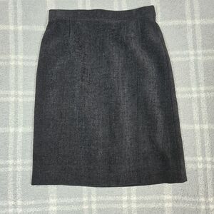 Karl Lagerfeld Vintage Wool Viscose Charcoal Pencil Skirt Womens EU38